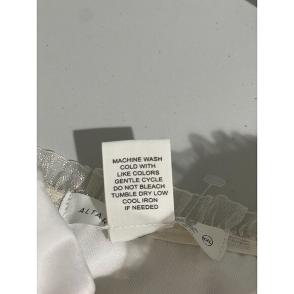 Altard State White & Navy Polka Dot Crop Top With Lace Trim Size XXL - Picture 7 of 11